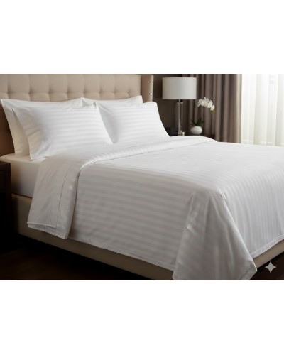 Otel çarşafı Tek kişilik 160x240cm 83 tel çizgili kumaş